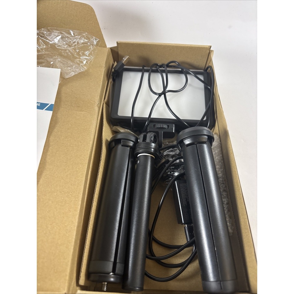 LED Video Light Panel w Tripod & Phone Holder USB Streaming TikTok YouTube Kit